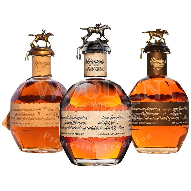 Blanton's Original Single Barrel Bourbon with Black & Red Label Special Editions Bundle