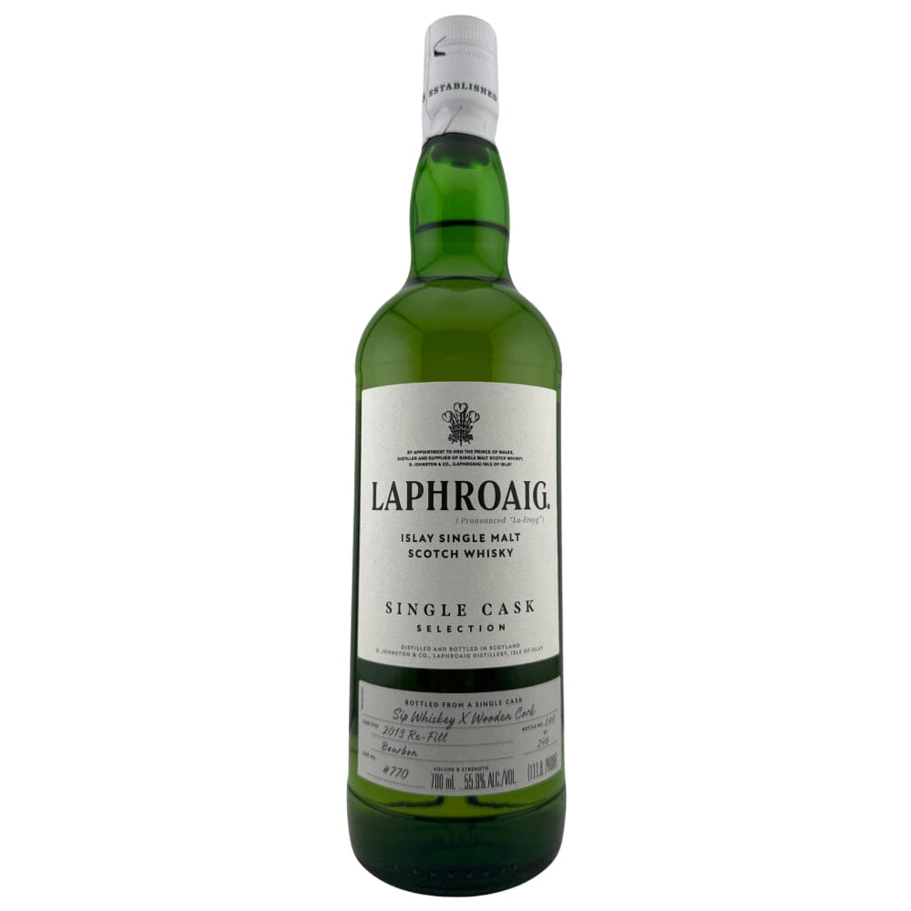 Laphroaig Single Cask Selection by Sip Whiskey X Wooden Cork