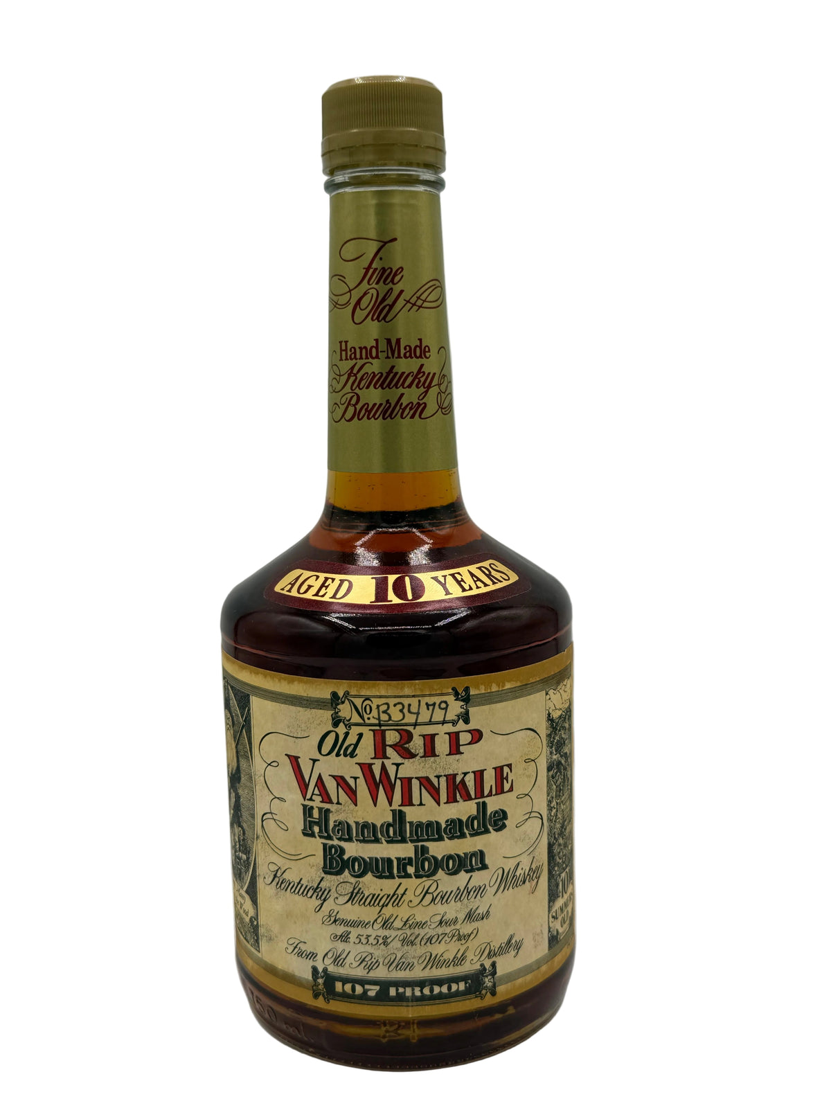 Old Rip Van Winkle 2008 107 Proof Bourbon Gold Neck Label (Stitzel-Weller)