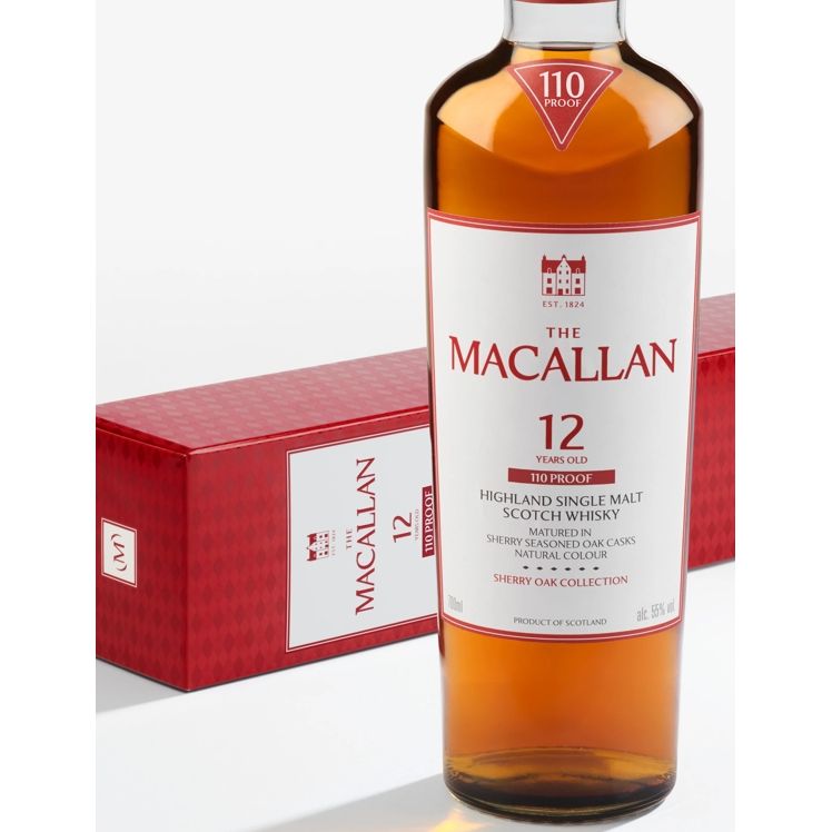The Macallan Scotch Single Malt Sherry Oak Cask 12 Year 110 Proof 750ml